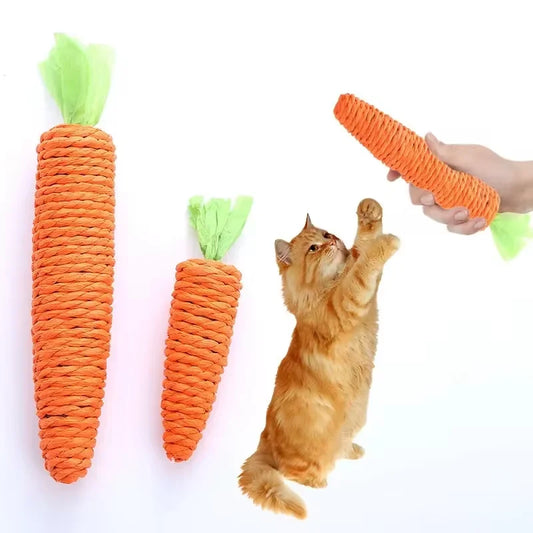 Interactive Carrot Cat Toy for Teeth Grinding