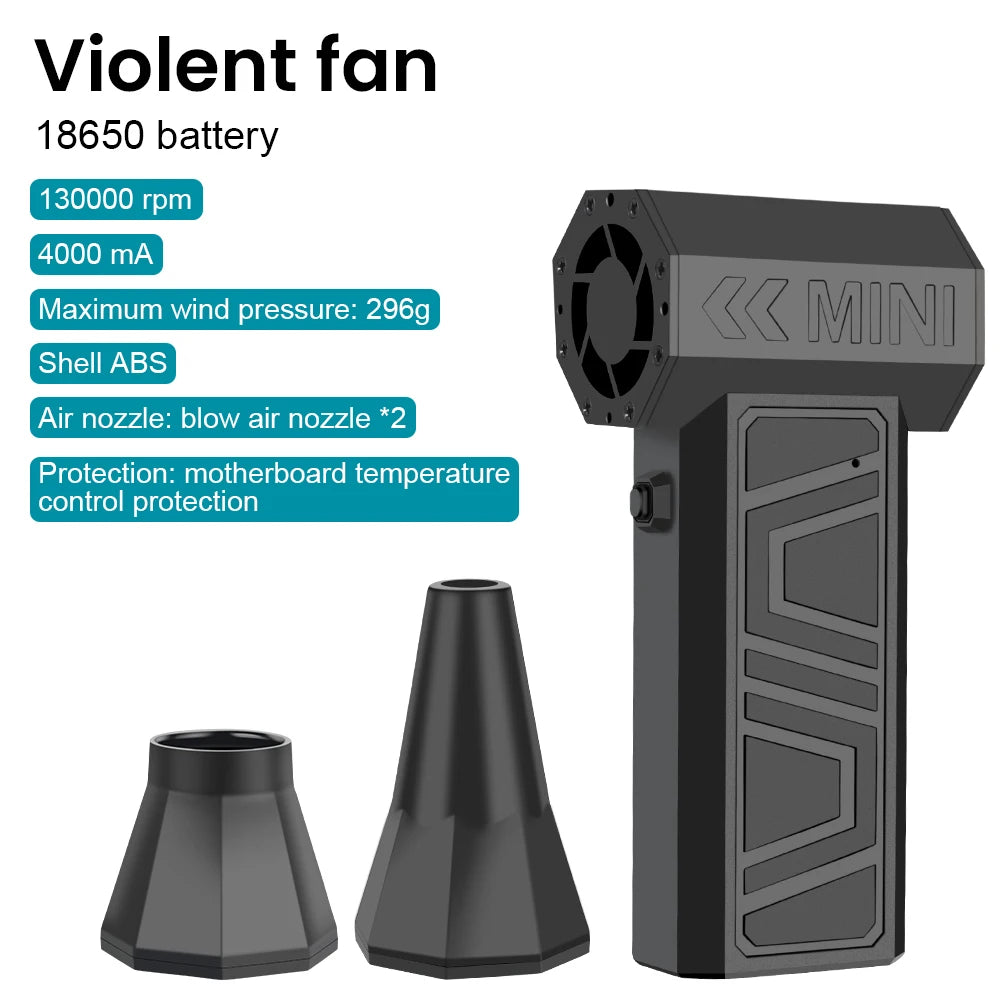 Compact Turbo Jet Fan: Powerful & Portable Cleaning Solution
