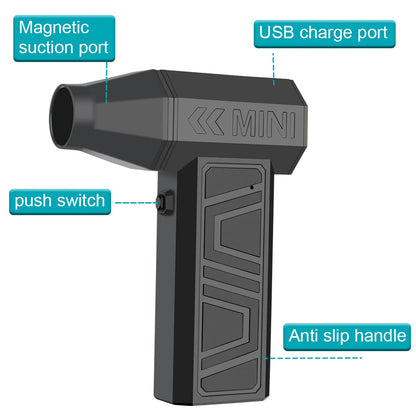 Compact Turbo Jet Fan: Powerful & Portable Cleaning Solution