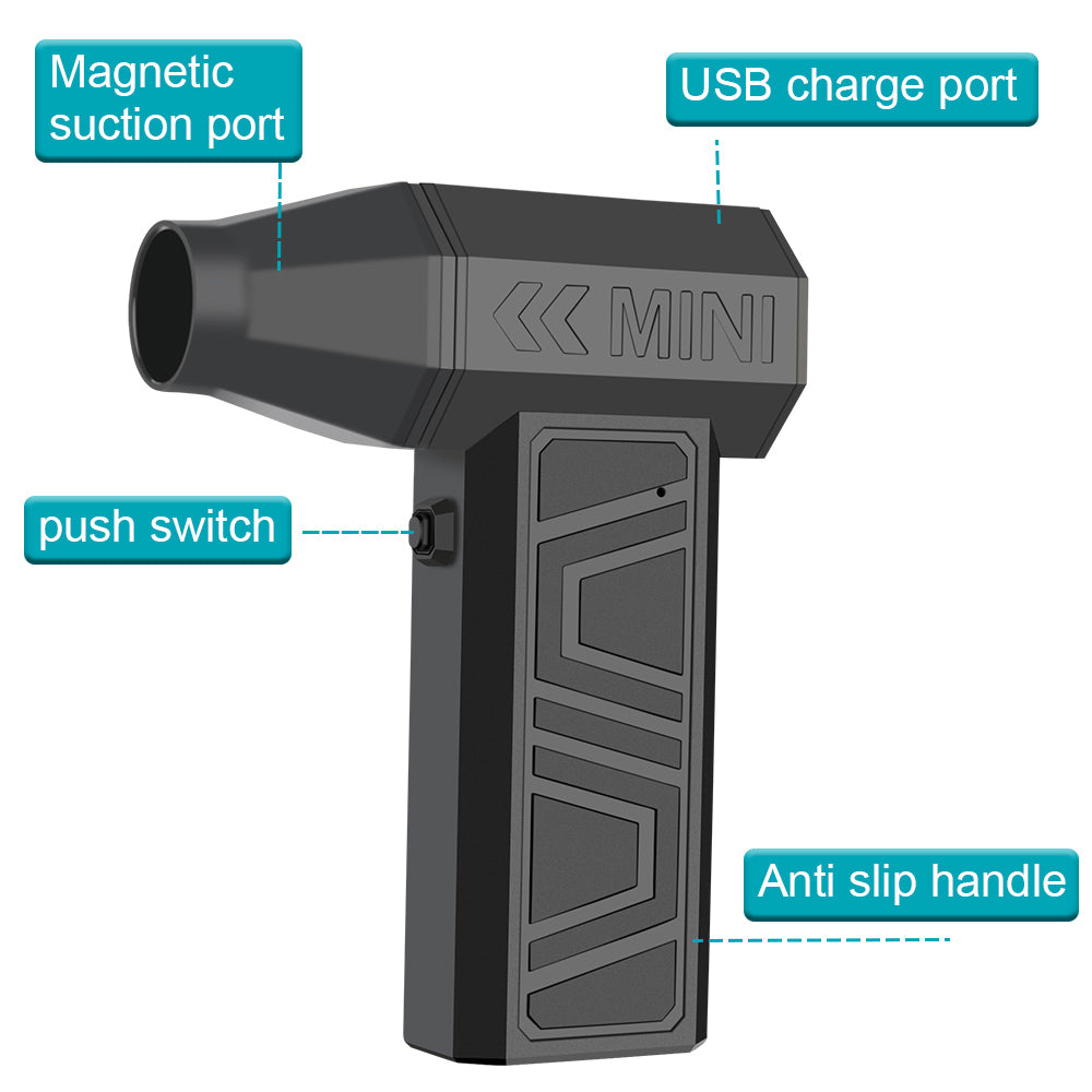 Compact Turbo Jet Fan: Powerful & Portable Cleaning Solution
